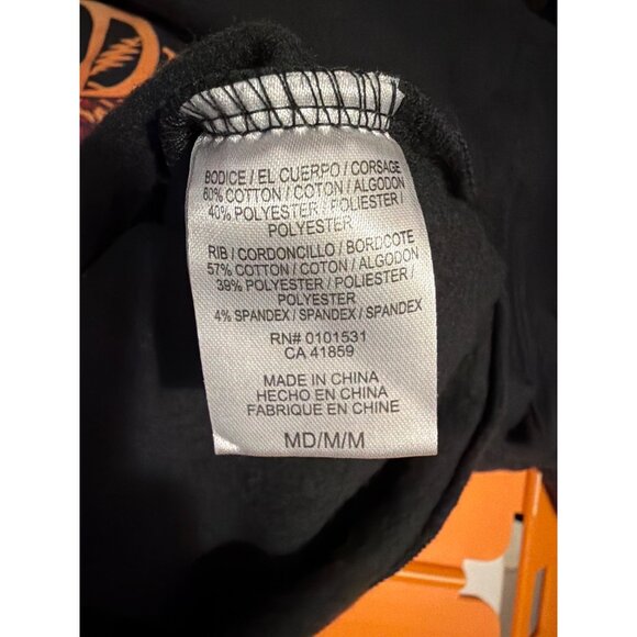 Grateful Dead Black Crewneck lightweight Sweatshirt  Skull & Roses Bertha  SZ M - Picture 10 of 10